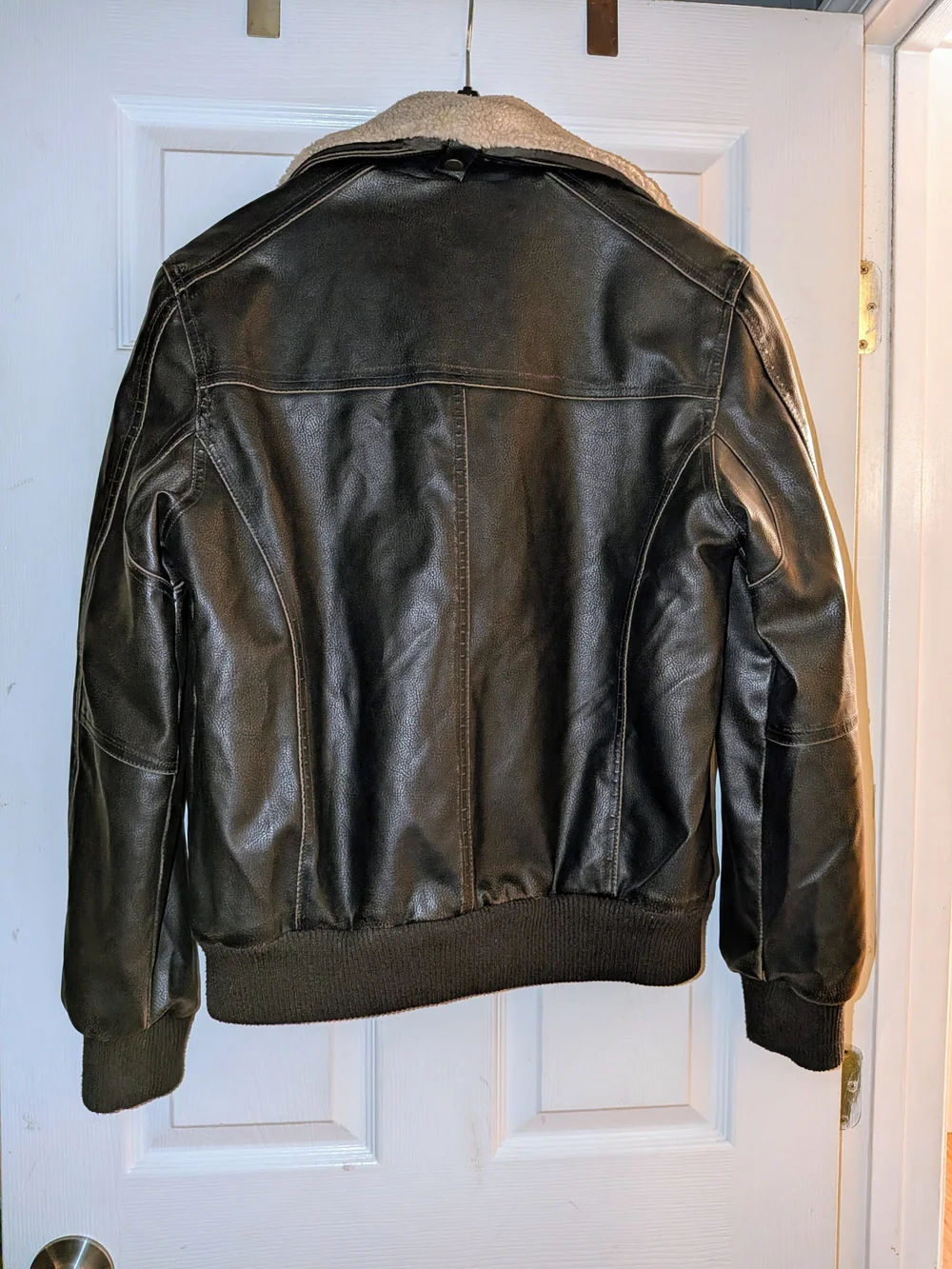 Tommy Hilfiger Dark Brown Bomber Jacket with Removable Faux Fur Collar